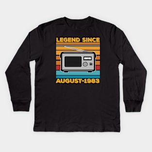 Legend Since 1983 Birthday 40th August Kids Long Sleeve T-Shirt